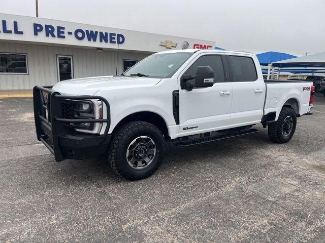 2024 Ford F-250 LARIAT in White — front three-quarter view