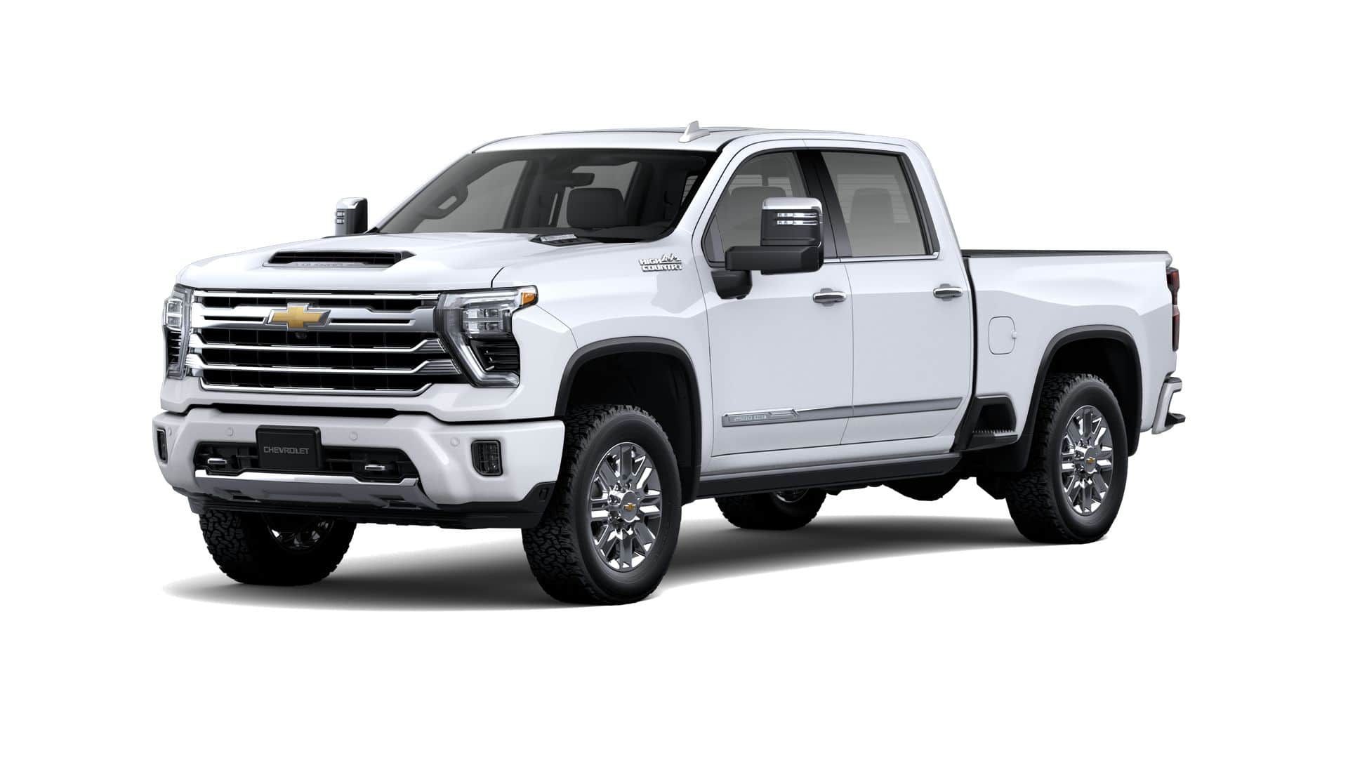 2026 Chevrolet Silverado 2500 HD High Country in Polar White Tricoat — front three-quarter view