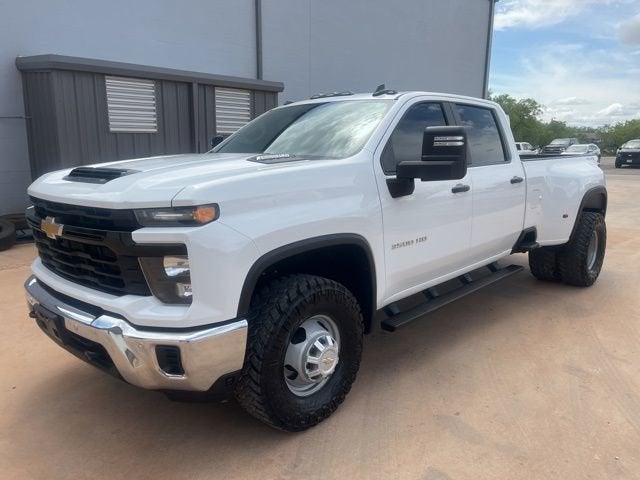 2025 Chevrolet Silverado 3500 HD WT DRW in Summit White — front three-quarter view