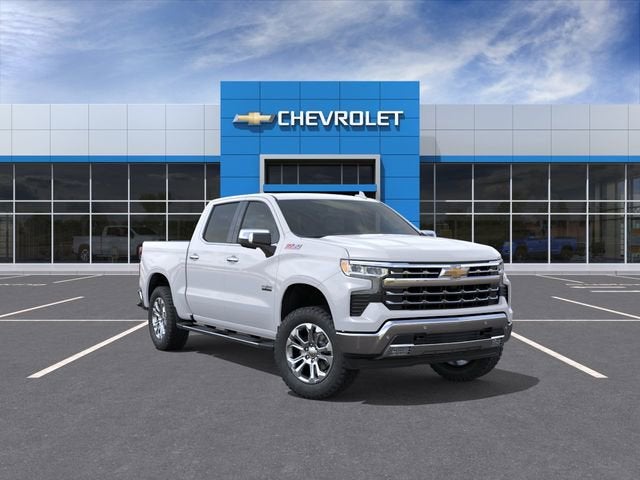 2026 Chevrolet Silverado 1500 LTZ in Summit White — front three-quarter view