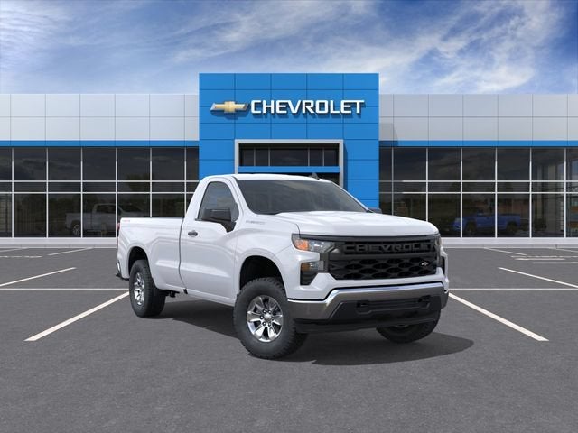 2026 Chevrolet Silverado 1500 WT in Summit White — front three-quarter view