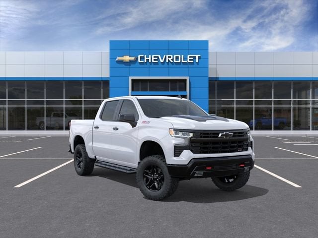2026 Chevrolet Silverado 1500 LT Trail Boss in Summit White — front three-quarter view