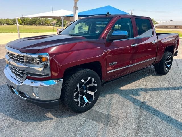 2018 Chevrolet Silverado 1500 LTZ in Cajun Red Tintcoat — front three-quarter view